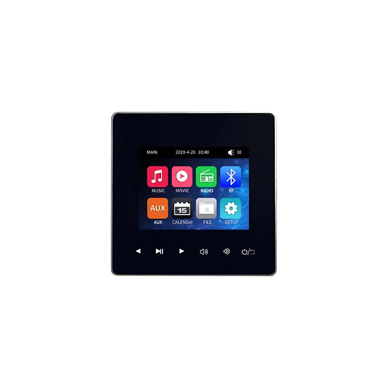 Home Bluetooth Wall Amplifier Background Music Host Control System Mini Touch Key Ceiling Speaker Audio Panel U Disk And TF Card
