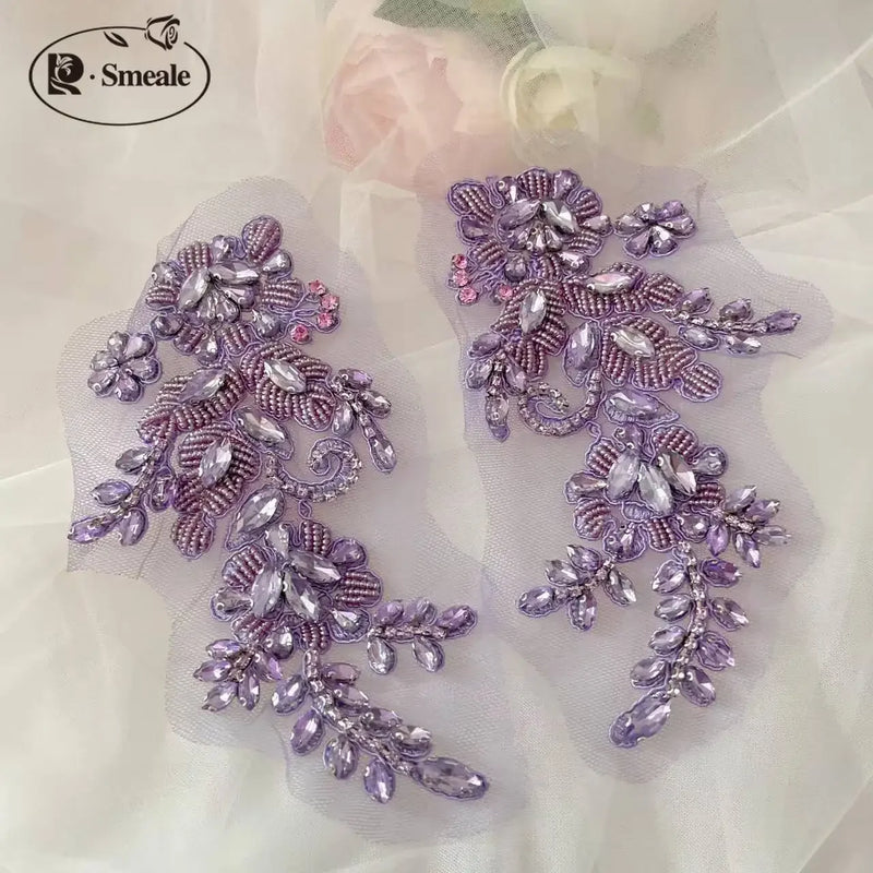 Handsewn Rhinestone Flower for Wedding Dress, Coats - View 26 | SAMAG