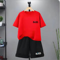 Kids Tshirt Summer 3-12 Years Letter Fashion T-shirt Boys Girls Toddler Short-sleeved+Shorts Casual Cool Sports Set clothing