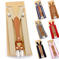 New Fashion Suspenders Men Women Adult Leather Trimmed End Y Back Adjustable Elastic Trouser Braces Strap Belt | SAMAG
