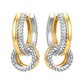 Orstarry S925 Sterling Silver 18k Gold Modern Square Earrings Hoop Earrings For Women Jewelry Original Trendy Anniversary Gifts