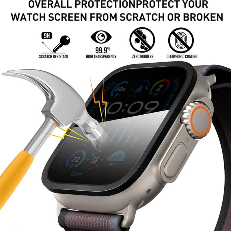 HD/privacy Anti - Scratch Screen Protectorfor Apple Watch Ultra 2 49mm Aluminium Alloy Case+Tempered Glass - Visuel 3 | SAMAG