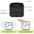 Analog Alarm Clock Battery Operated Analog Desk Clock Portable Silent Bedside Clock with Night Light for Bedroom Bedside