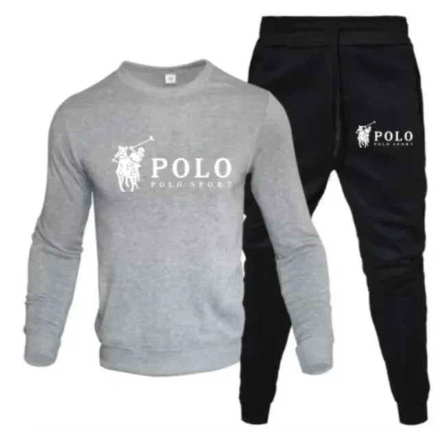 Men's autumn and winter sets of round - neck sweatshirts and jogging pants, and fashion, outdoor fitness and - View 9 | SAMAG