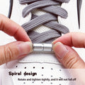 No Tie Flat Shoelaces, Automatic Swivel Buckle Lazy Laces, Adjustable Elastic Shoelaces for Adults Kids Sneakers Casual Shoes