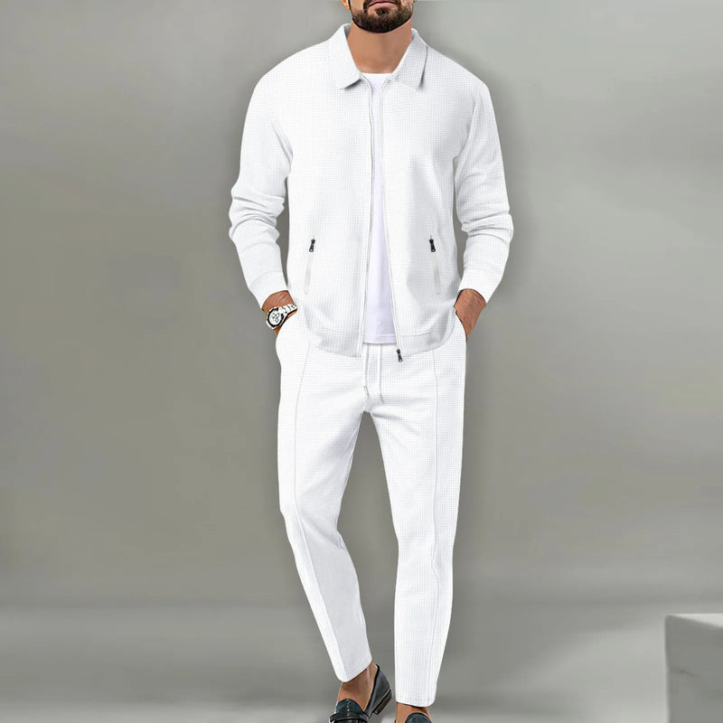 The new spring and autumn sports men's youth popular solid color jacket trousers two leisure suit - View 7 | SAMAG