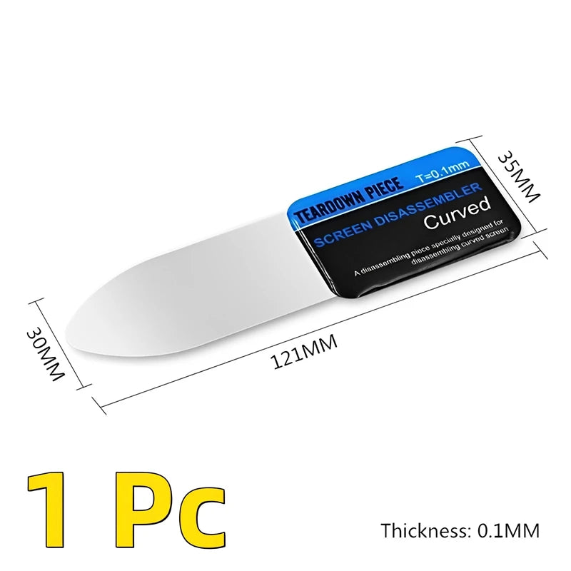 Mobile Phone Curved 1-5Pcs LCD Screen Spudger Opening Pry Card Tools Ultra Thin Flexible Mobile Phone Disassemble Steel Metal