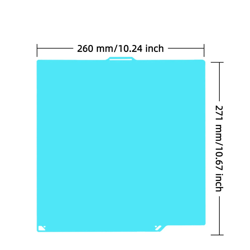 Glacier Cold Build Plate For Elegoo Centauri Carbon Heat Bed High Viscosity Two Sided Printing 261mm*270mm 3D Printer Parts