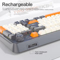 K94 Wireless Gaming Keyboard, BT 5.0/2.4GHz With Dual Mode 2-in-1 Receiver, 95 Keys TKL Rainbow LED Backlit Quiet Keyboard For