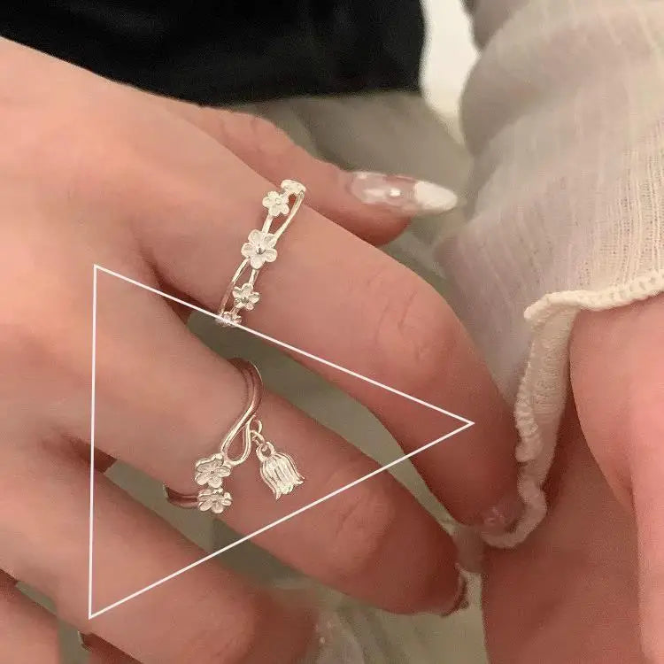 925 Sterling Silve Love Heart Hollowed Out Ring For Women Girl Extremely Fine Korea Ins Jewelry Gift Dropshipping