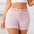 Ribbed Yoga Shorts Seamless High Waist Hip Lifting Elastic Breathable Quick Dry Fitness Running Casual Sports Bottoms for Women