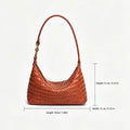 Woven Shoulder Bag for Women Purses Handbag Hobo Bags Vegan Leather Crossbody Purse Woven Underarm Shoulder Retro Tote Bag