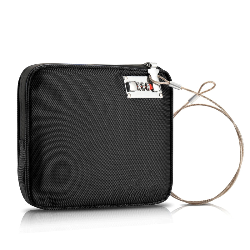 Lockable Beach Bag with Cable, Oxford Fabric, Travel Bag for Passport, Phone, Cash and Important Items
