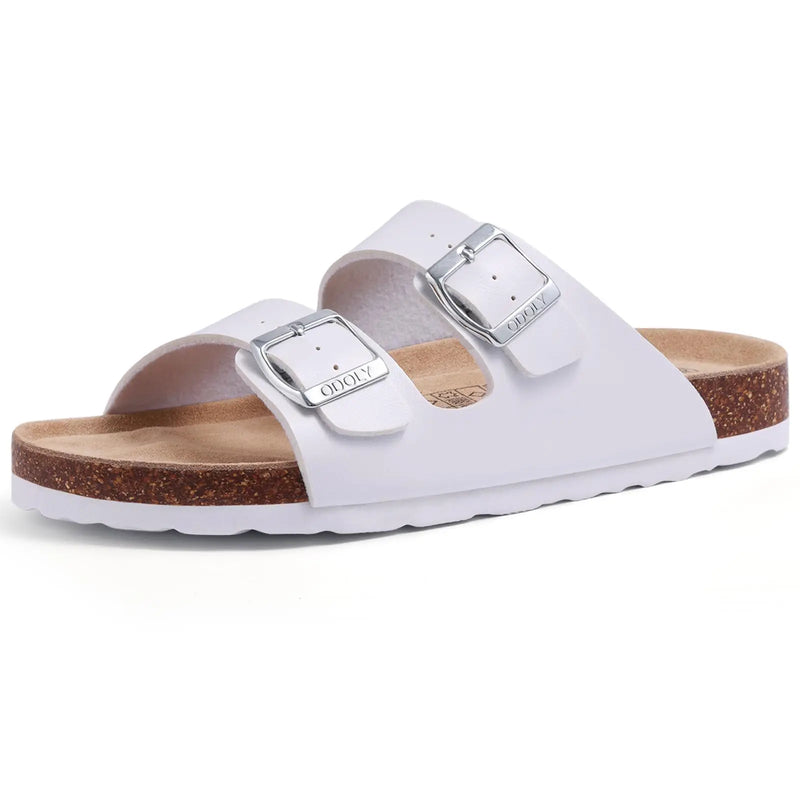 Litfun Classic Cork Clogs For Women Men Genuine Summer Clogs with Arch Support Cork Leather Home Mules Shoes Thick Beach Sandals