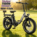48V13AH detachable battery electric scooter, 20-inch foldable parent-child riding E-BIKE. , 1000W brushless motor electric bicyc