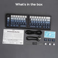 EPOMAKER Split70 QMK/VIA 70% Split Layout Wired/BT/2.4Ghz Wireless Mechanical Keyboard with Programmable Knob Mac Modifier