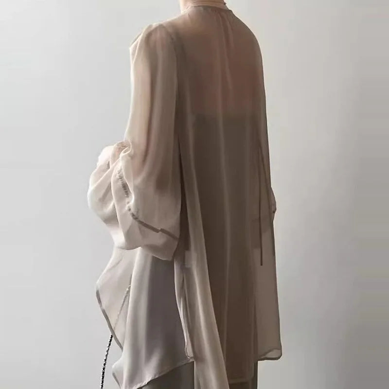 Summer Sun Protection Shirt Korean Women Chiffon Cardigan - View 3 | SAMAG