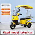 3-Wheel Electric Tricycle with Canopy Non-Tipping Wobble Scooter for Food Delivery & Courier Riders