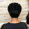 8 Inches Pixie Cut Wigs for Women Short Layered Human Hair Wigs with Bangs Full Machine Made Wig