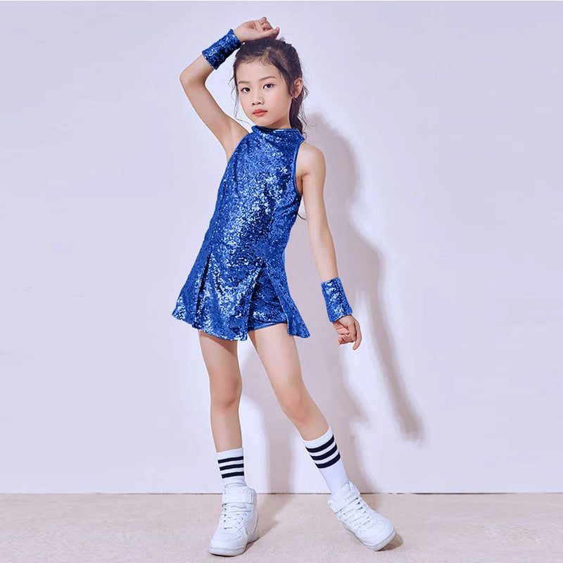 LOlanta 5 - 12 Years Girls Sequins Cheerleading Dress - View 4 | SAMAG