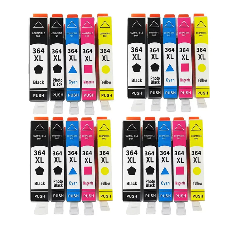 364XL 364 XL Ink Cartridge Compatible for HP364 for HP Photosmart 5520 5524 6510 6520 7510 B109 B110 B209 B210 C309 C310 C410