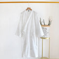 Spring And Summer New Style Japanese Kimono Men's Bathrobe 100%Cotton Striped Nightgown Plus Size Yukata Home Sweat Steaming Set