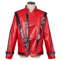 Jacket for Men's Cosplay Michael Jackson Thriller Halloween Party Male Red Top Coat Costumes New Stage Show Wear Singer Costume