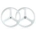 MAGICBROS Fixed Gear Bike Front Wheel 700C Three-Spoke Magnesium Alloy Hub One-Piece Track Bike Single Wheel Hub for Fixed Gear