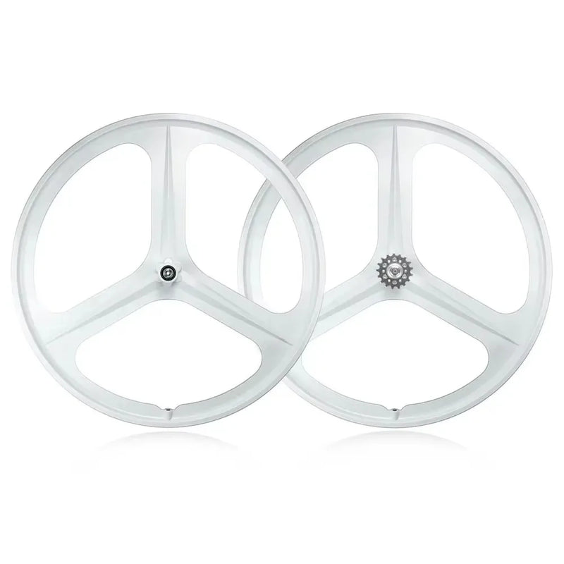 MAGICBROS Fixed Gear Bike Front Wheel 700C Three-Spoke Magnesium Alloy Hub One-Piece Track Bike Single Wheel Hub for Fixed Gear