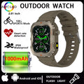 2026 New Men Smart Watch HD Bluetooth Call Sleep Heart Rate Health Monitoring Outdoor LED Flashlight Waterproof Sports Smartwatc