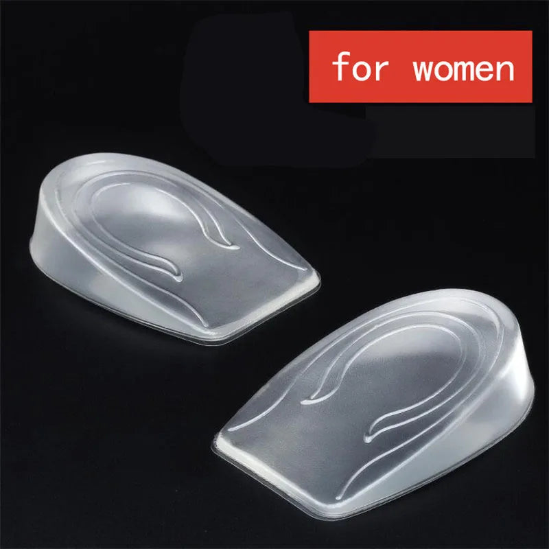 Silicone Gel Height Increase Insole Heel Lifting Inserts Shoe Foot Care Protector Elastic Cushion Arch Support Insert for Unisex