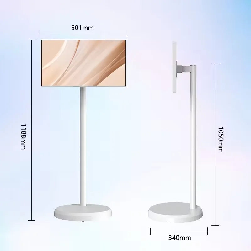 22-inch Mobile TV Android 12.0 6+128G Rotatable Angle Height Adjustable Portable Touch Screen Monitor Smart TV with Stand
