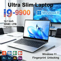 New 14.1" Laptop Intel Core i9-9900 32GB 2TB Gaming PC Ultra Slim Office Study Computer PC Windows 11 Pro 1920*1080 HD