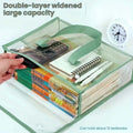 Large-capacity transparent file bags - Multi-pocket design, suitable for tablets, A4 paper and stationery, Back-to-School season