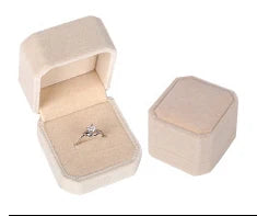 Huitan Velvet Box for Rings/Earrings/Necklaces/Bracelets Simple Classic Engagement Wedding Packaging Boxes - Visuel 7 | SAMAG