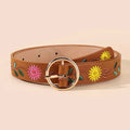 Stylish Niche and Trendy Embroidered Premium Belt Chinese - Style Retro Patterns with Unique Pin Buckle - Visuel 9 | SAMAG