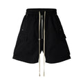Men's Cargo Shorts Dark Drawstring Multi Pocket Harajuku | SAMAG