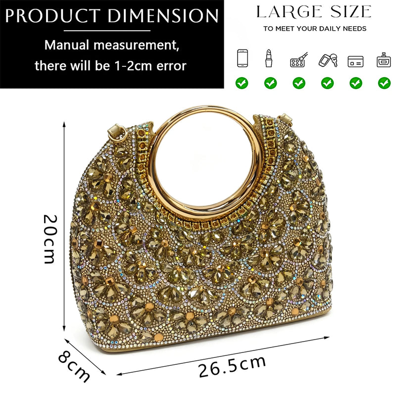 New Italian Pumps and Bag To Party 2026 INS Style Pointed Metalldekoration Rhinestone Elegant Gold Color High Heels for Women