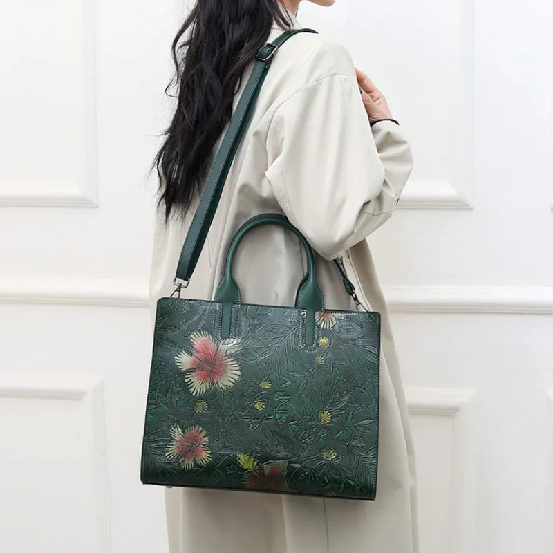 High Quality Handbag Women Designer Shoulder Bag Large Capacity Office Pocket Embossed Diagonal Cross Bag Official Document Bag