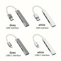 4-Port USB Hub Type C Extender Splitter Adapter OTG Docking Station for MacBook pro 13/15 Air PC Laptop - Phone Charging Compu