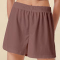Casual Shorts Women 2024 New Summer Simple Comfortable Elastic Waist Cool Breathable Solid Color Casual Sports Five Quarter Pant