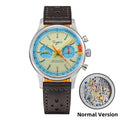 Sugess Pilot Watch with Seagull Movement Swanneck Wristwatch Mechanical Chronograph Sappire Crystal Military Limited Racing 1963