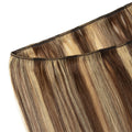 Natural Human Hair Sew-in Double Weft Extensions 50G 12-22 Inch Machine-Remy Full Head Bundle for Hair Extensions