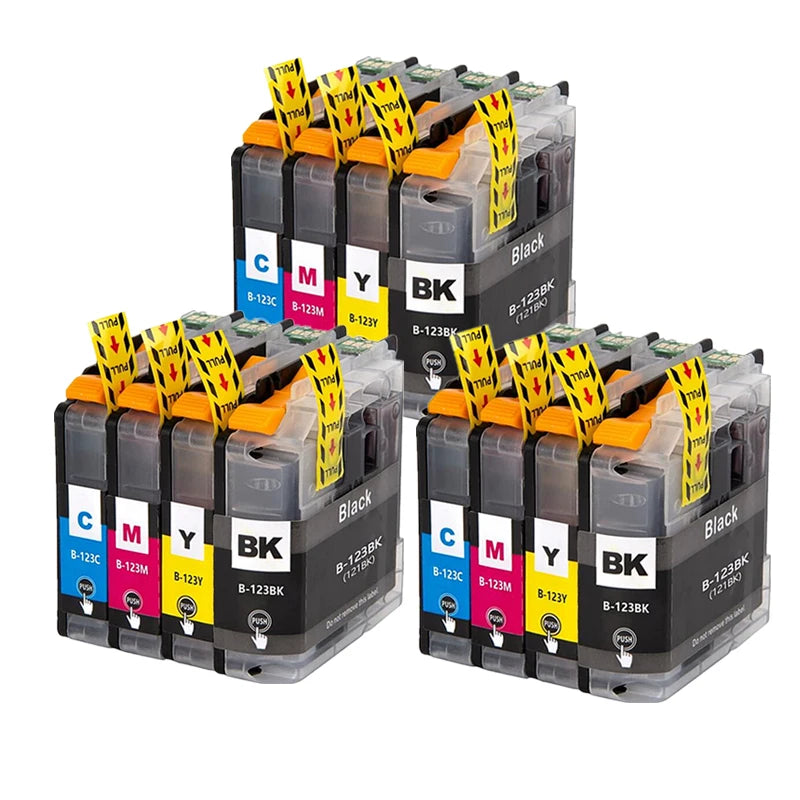 LC123 LC-123 LC 123 XL LC123XL Ink Inkjet Cartridges For Brother MFC J4410DW J4510DW J4610DW J4710DW J470DW J6920DW