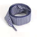 1 Pair Flat Shoelaces Replacement Decorative Check Gingham Shoe Laces for Sneakers Skate Shoe Width 2.5CM Women Men