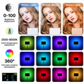 Ulanzi LT003 RGB Video Light Full Color Panel Light 8000mAh Dimmable 2500-9000K CRI 95+ Photo Studio Lamp 266 Beads Livestream