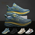 Men's Carbon Plate Running Shoes Breathable Lightweight Marathon Athletic Nonskid Elastic Sports Sneakers