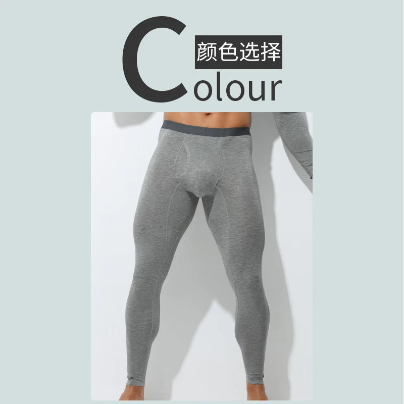 Men's Long Johns Suit Tights Modal Cotton Sweater Male Thin Shirt Leggings Underwear
