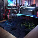 Gamer Rug Gaming Game Geometric Colorful Play Room Neon | SAMAG