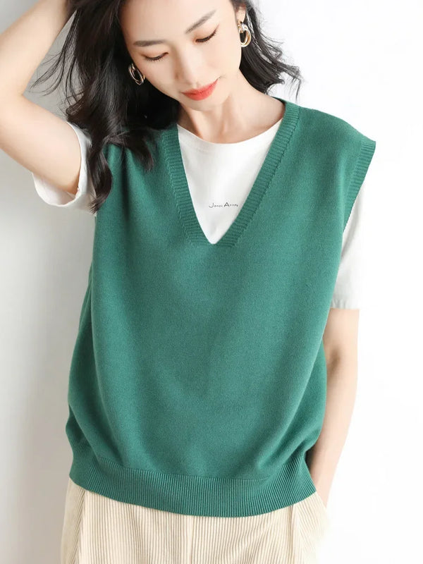 Sweater Vest Spring Autumn Warm Fashin Korean Soft Loose - View 15 | SAMAG